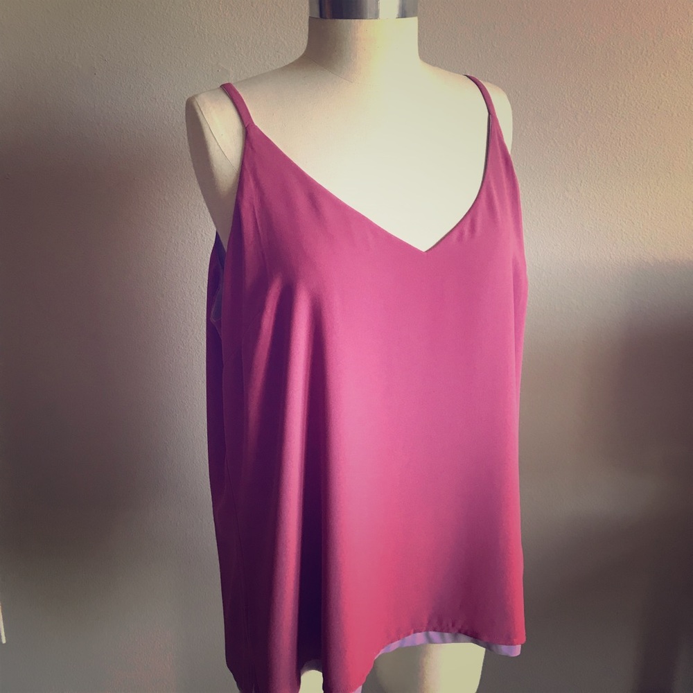 White House Black Market Reversible Pink Tank